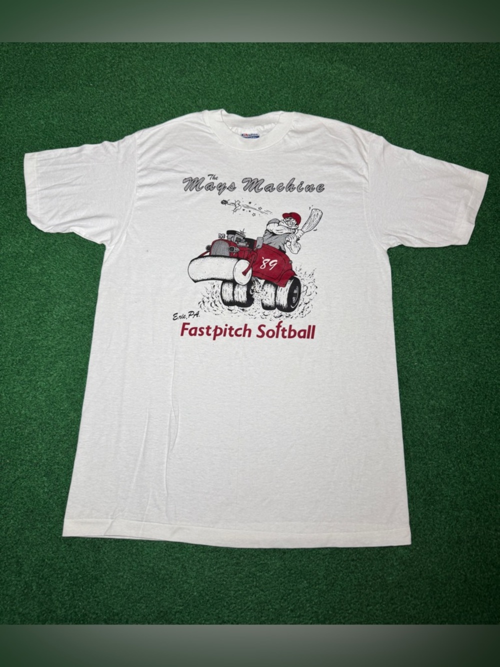 Fast Pitch Softball Vintage 80s 90s Erie Pa Large 20.5x31 T Shirt Never Worn New